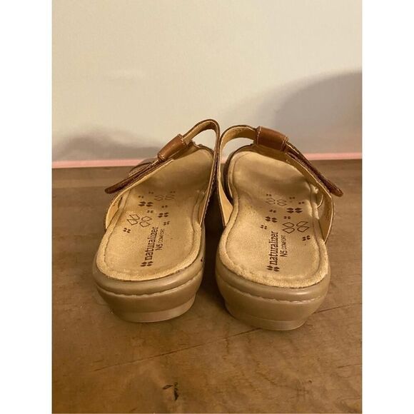 Naturalizer N5 comfort sandals size 7 brown leather shoes womens - Picture 3 of 6
